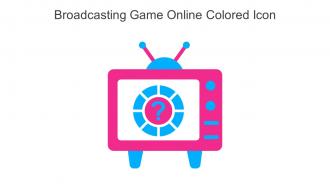 Broadcasting Game Online Colored Icon In Powerpoint Pptx Png And Editable Eps Format