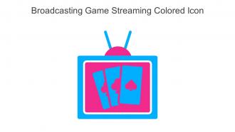 Broadcasting Game Streaming Colored Icon In Powerpoint Pptx Png And Editable Eps Format