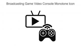 Broadcasting Game Video Console Monotone Icon In Powerpoint Pptx Png And Editable Eps Format