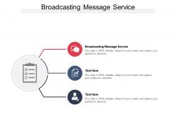 Broadcasting message service ppt powerpoint presentation infographics mockup cpb