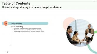 Broadcasting Strategy To Reach Target Audience Powerpoint Presentation Slides Strategy CD V Customizable Compatible