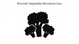 Broccoli Vegetable Monotone Icon In Powerpoint Pptx Png And Editable Eps Format