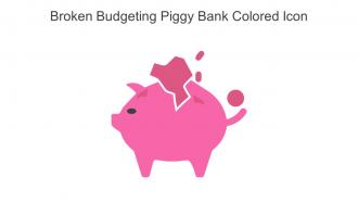 Broken Budgeting Piggy Bank Colored Icon In Powerpoint Pptx Png And Editable Eps Format