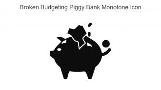 Broken Budgeting Piggy Bank Monotone Icon In Powerpoint Pptx Png And Editable Eps Format
