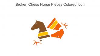 Broken Chess Horse Pieces Colored Icon In Powerpoint Pptx Png And Editable Eps Format