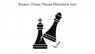 Broken Chess Pieces Monotone Icon In Powerpoint Pptx Png And Editable Eps Format