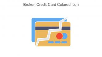 Broken Credit Card Colored Icon In Powerpoint Pptx Png And Editable Eps Format