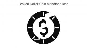 Broken Doller Coin Monotone Icon In Powerpoint Pptx Png And Editable Eps Format