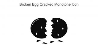 Broken Egg Cracked Monotone Icon In Powerpoint Pptx Png And Editable Eps Format
