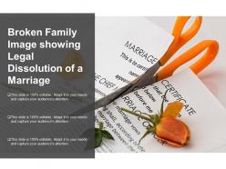 Broken family image showing legal dissolution of a marriage