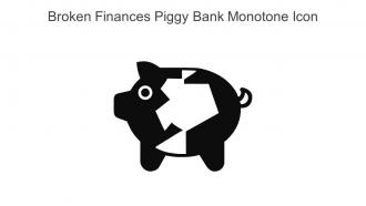Broken Finances Piggy Bank Monotone Icon In Powerpoint Pptx Png And Editable Eps Format
