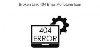 Broken Link 404 Error Monotone Icon In Powerpoint Pptx Png And Editable Eps Format