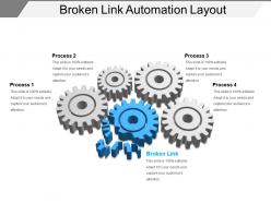 Broken link automation layout