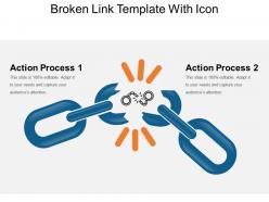 Broken link template with icon