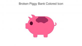Broken Piggy Bank Colored Icon In Powerpoint Pptx Png And Editable Eps Format