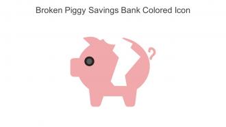Broken Piggy Savings Bank Colored Icon In Powerpoint Pptx Png And Editable Eps Format