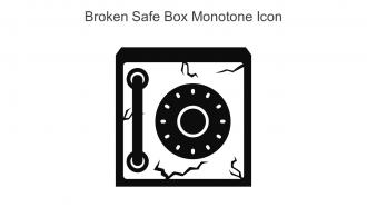 Broken Safe Box Monotone Icon In Powerpoint Pptx Png And Editable Eps Format