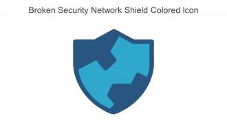 Broken Security Network Shield Colored Icon In Powerpoint Pptx Png And Editable Eps Format