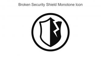 Broken Security Shield Monotone Icon In Powerpoint Pptx Png And Editable Eps Format