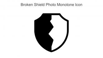 Broken Shield Photo Monotone Icon In Powerpoint Pptx Png And Editable Eps Format