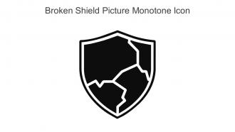 Broken Shield Picture Monotone Icon In Powerpoint Pptx Png And Editable Eps Format