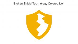 Broken Shield Technology Colored Icon In Powerpoint Pptx Png And Editable Eps Format
