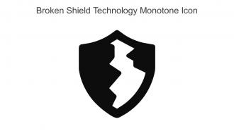 Broken Shield Technology Monotone Icon In Powerpoint Pptx Png And Editable Eps Format