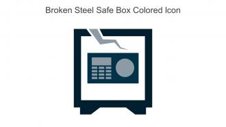 Broken Steel Safe Box Colored Icon In Powerpoint Pptx Png And Editable Eps Format