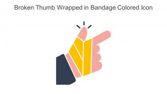 Broken Thumb Wrapped In Bandage Colored Icon In Powerpoint Pptx Png And Editable Eps Format