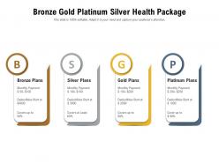 Bronze gold platinum silver health package
