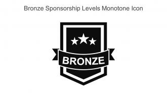 Bronze Sponsorship Levels Monotone Icon In Powerpoint Pptx Png And Editable Eps Format
