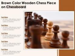 Brown color wooden chess piece on chessboard