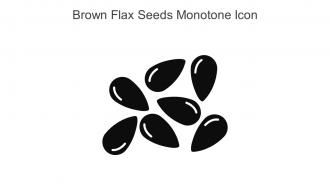 Brown Flax Seeds Monotone Icon In Powerpoint Pptx Png And Editable Eps Format