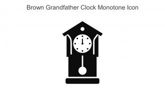 Brown Grandfather Clock Monotone Icon In Powerpoint Pptx Png And Editable Eps Format