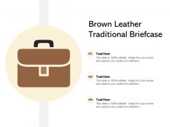 Brown leather traditional briefcase
