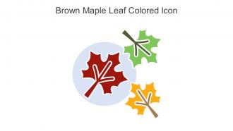 Brown Maple Leaf Colored Icon In Powerpoint Pptx Png And Editable Eps Format