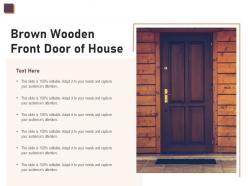 Brown Wooden Front Door Of House