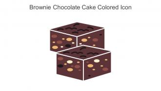 Brownie Chocolate Cake Colored Icon In Powerpoint Pptx Png And Editable Eps Format