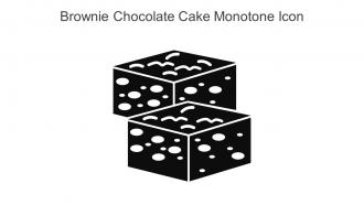 Brownie Chocolate Cake Monotone Icon In Powerpoint Pptx Png And Editable Eps Format