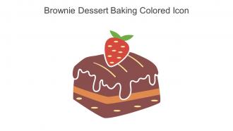 Brownie Dessert Baking Colored Icon In Powerpoint Pptx Png And Editable Eps Format