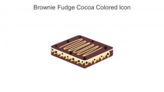 Brownie Fudge Cocoa Colored Icon In Powerpoint Pptx Png And Editable Eps Format