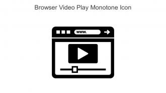 Browser Video Play Monotone Icon In Powerpoint Pptx Png And Editable Eps Format