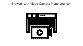 Browser With Video Camera Monotone Icon In Powerpoint Pptx Png And Editable Eps Format