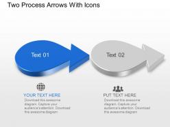 Bs two process arrows with icons powerpoint template