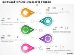 Bt five staged vertical timeline for business powerpoint template