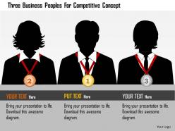 Bt three business peoples for competitive concept powerpoint templets