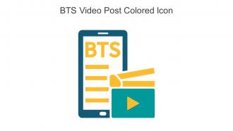 BTS Video Post Colored Icon In Powerpoint Pptx Png And Editable Eps Format