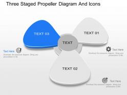 Bu three staged propeller diagram and icons powerpoint template
