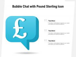 Bubble chat with pound sterling icon