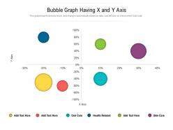 Bubble graph having x and y axis